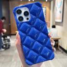 For iPhone 14 Pro Diamond Lattice Varnish TPU Phone Case(Blue) - 1