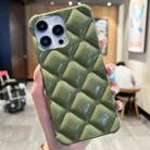 For iPhone 14 Pro Max Diamond Lattice Varnish TPU Phone Case(Olive Green) - 1