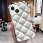 For iPhone 13 mini Diamond Lattice Varnish TPU Phone Case(White) - 1