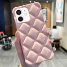 For iPhone 12 / 12 Pro Diamond Lattice Varnish TPU Phone Case(Pink) - 1