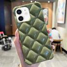 For iPhone 12 / 12 Pro Diamond Lattice Varnish TPU Phone Case(Olive Green) - 1