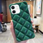 For iPhone 12 mini Diamond Lattice Varnish TPU Phone Case(Green) - 1