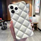 For iPhone 11 Pro Max Diamond Lattice Varnish TPU Phone Case(White) - 1