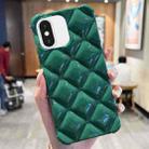For iPhone XS / X Diamond Lattice Varnish TPU Phone Case(Green) - 1