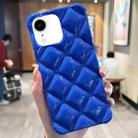 For iPhone XR Diamond Lattice Varnish TPU Phone Case(Blue) - 1