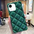 For iPhone XR Diamond Lattice Varnish TPU Phone Case(Green) - 1