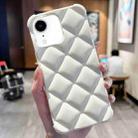 For iPhone XR Diamond Lattice Varnish TPU Phone Case(White) - 1