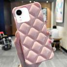 For iPhone XR Diamond Lattice Varnish TPU Phone Case(Pink) - 1