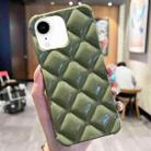 For iPhone XR Diamond Lattice Varnish TPU Phone Case(Olive Green) - 1