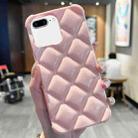 For iPhone 8 Plus / 7 Plus Diamond Lattice Varnish TPU Phone Case(Pink) - 1