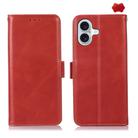 For iPhone 17 Crazy Horse Top Layer Cowhide Leather Phone Case(Red) - 1