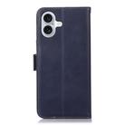 For iPhone 17 Crazy Horse Top Layer Cowhide Leather Phone Case(Blue) - 3