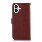 For iPhone 17 Crazy Horse Top Layer Cowhide Leather Phone Case(Brown) - 3