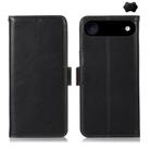 For iPhone 17 Air Crazy Horse Top Layer Cowhide Leather Phone Case(Black) - 1