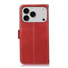 For iPhone 17 Pro Crazy Horse Top Layer Cowhide Leather Phone Case(Red) - 3