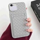 For iPhone 6s Plus / 6 Plus Weave Texture Card Slot Skin Feel Phone Case(Grey) - 1