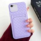 For iPhone 6s / 6 Weave Texture Card Slot Skin Feel Phone Case(Light Purple) - 1