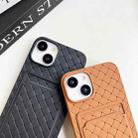 For iPhone 8 Plus / 7 Plus Weave Texture Card Slot Skin Feel Phone Case with Push Card Hole(Olive Green) - 4
