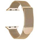 For Apple Watch 8 45mm Milanese Metal Magnetic Watch Band(Gold) - 1