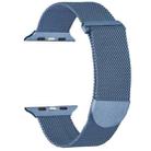 For Apple Watch 8 45mm Milanese Metal Magnetic Watch Band(Blue) - 1