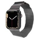 For Apple Watch SE 2022 44mm Milanese Metal Magnetic Watch Band(Gunmetal) - 5