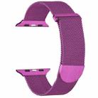 For Apple Watch 7 45mm Milanese Metal Magnetic Watch Band(Purple) - 1