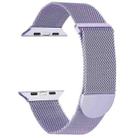 For Apple Watch 7 45mm Milanese Metal Magnetic Watch Band(Lavender Purple) - 1