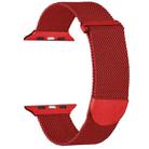 For Apple Watch SE 40mm Milanese Metal Magnetic Watch Band(Red) - 1