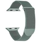 For Apple Watch 4 40mm Milanese Metal Magnetic Watch Band(Pine Green) - 1
