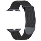 For Apple Watch 3 42mm Milanese Metal Magnetic Watch Band(Gunmetal) - 1