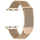 For Apple Watch 9 45mm Milanese Metal Magnetic Watch Band(Gold) - 1