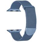 For Apple Watch 9 41mm Milanese Metal Magnetic Watch Band(Blue) - 1