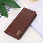 For iPhone 16 KHAZNEH Nappa Top Layer Cowhide Leather Phone Case(Brown) - 2