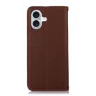 For iPhone 17 KHAZNEH Nappa Top Layer Cowhide Leather Phone Case(Brown) - 3