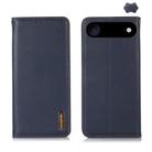 For iPhone 17 Air KHAZNEH Nappa Top Layer Cowhide Leather Phone Case(Blue) - 1