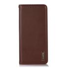 For iPhone 17 Air KHAZNEH Nappa Top Layer Cowhide Leather Phone Case(Brown) - 2