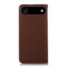 For iPhone 17 Air KHAZNEH Nappa Top Layer Cowhide Leather Phone Case(Brown) - 3