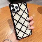 For iPhone 14 Pro 3D Diamond Lattice Laser Engraving Phone Case(Black) - 1