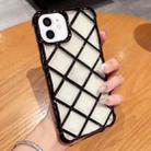 For iPhone 11 3D Diamond Lattice Laser Engraving Phone Case(Black) - 1
