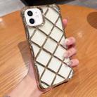 For iPhone 11 3D Diamond Lattice Laser Engraving Phone Case(Gold) - 1