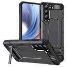 For Samsung Galaxy S21 5G Matte Holder Phone Case(Black) - 1