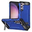 For Samsung Galaxy S23+ 5G Matte Holder Phone Case(Dark Blue) - 1