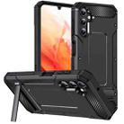 For Samsung Galaxy A14 4G/5G Matte Holder Phone Case(Black) - 1