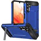 For Samsung Galaxy A14 4G/5G Matte Holder Phone Case(Dark Blue) - 1