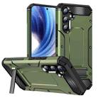 For Samsung Galaxy A54 5G Matte Holder Phone Case(Army Green) - 1