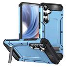 For Samsung Galaxy S23 FE 5G Matte Holder Phone Case(Space Blue) - 1