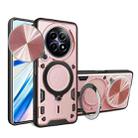 For Realme 12 5G Global CD Texture Sliding Camshield Magnetic Holder Phone Case(Pink) - 1