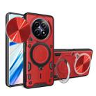 For Realme 12 5G Global CD Texture Sliding Camshield Magnetic Holder Phone Case(Red) - 1