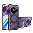 For Realme 12 5G Global CD Texture Sliding Camshield Magnetic Holder Phone Case(Purple) - 1