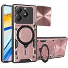 For Realme C61 / C63 CD Texture Sliding Camshield Magnetic Holder Phone Case(Pink) - 1